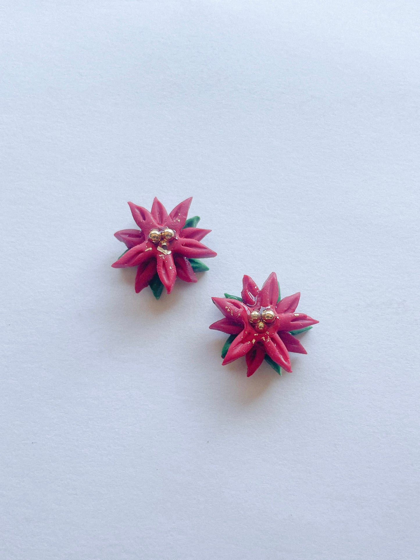 Poinsettia Earrings