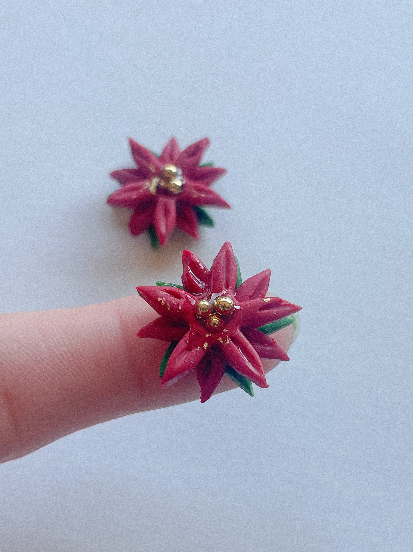 Poinsettia Earrings