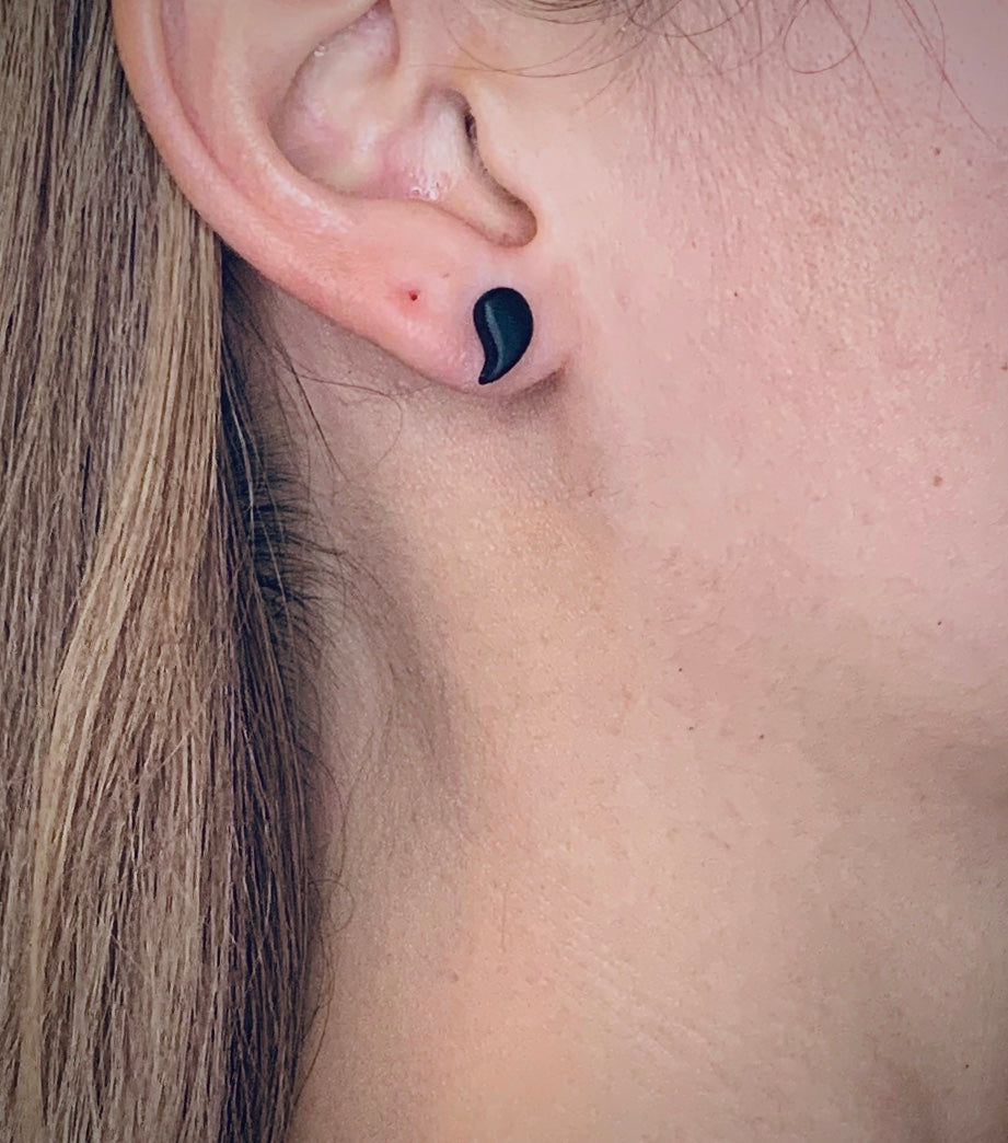 Semi-Colon Earrings ;