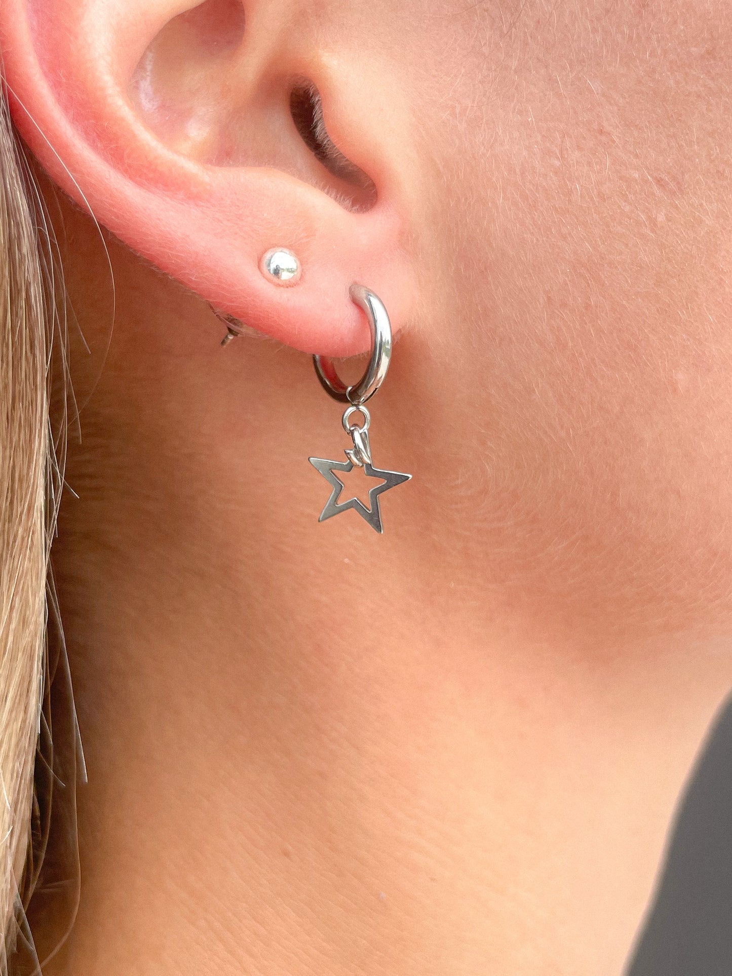 Silver Star Earrings