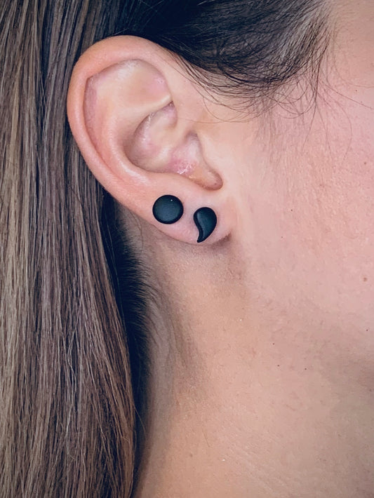 Semi-Colon Earrings ;